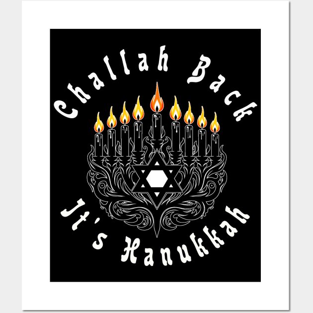 Gothic Happy Hanukkah with David's Star Wall Art by MetalByte